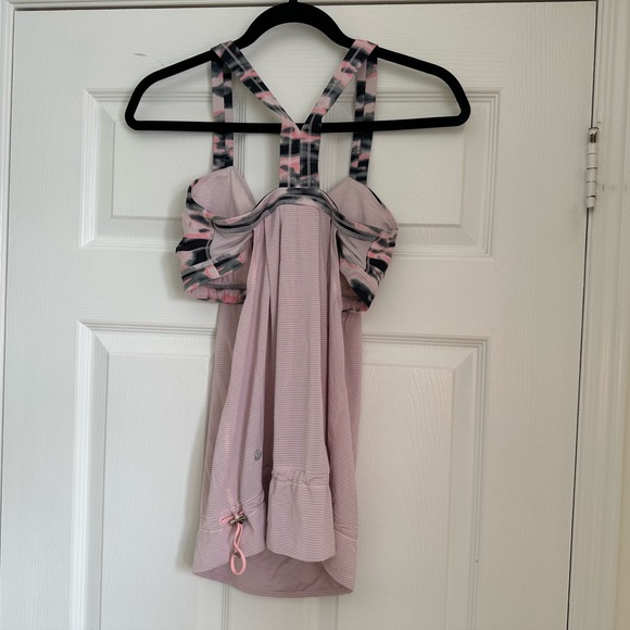 Lululemon Rest Less Tank in Heathered Wamo Camo Barely Pink size 6 - Picture 6 of 7